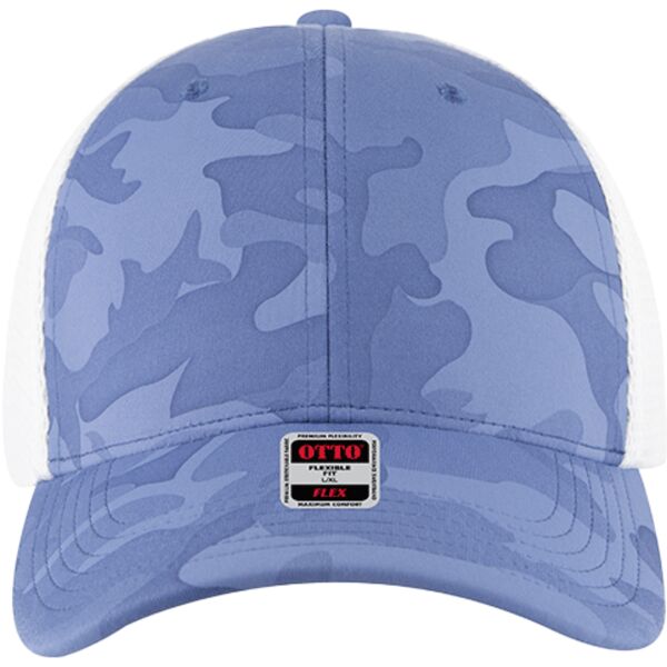 OTTO CAP "OTTO FLEX" Fitted 6 Panel Low Profile Mesh Back Trucker Hat Thumbnail