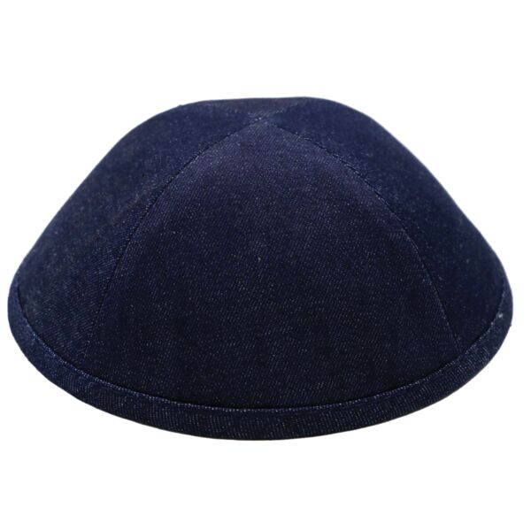 Dark Blue Denim Yarmulka Thumbnail
