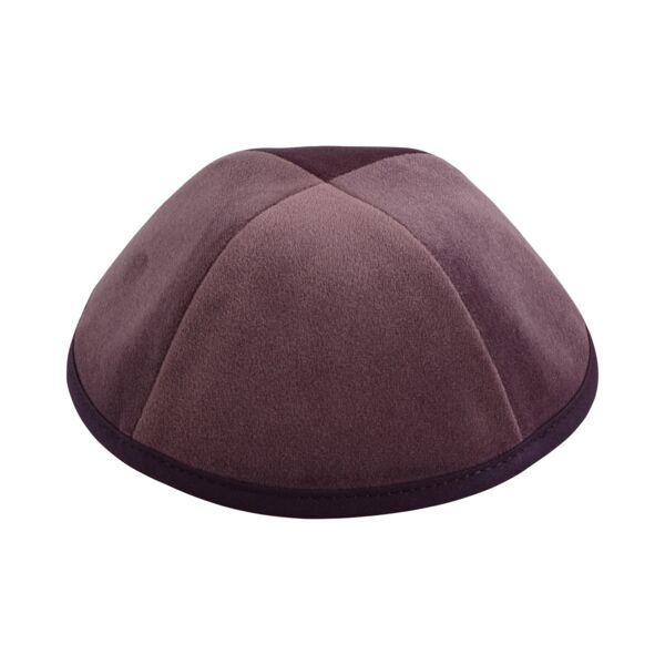Plum Velour Yarmulka Thumbnail
