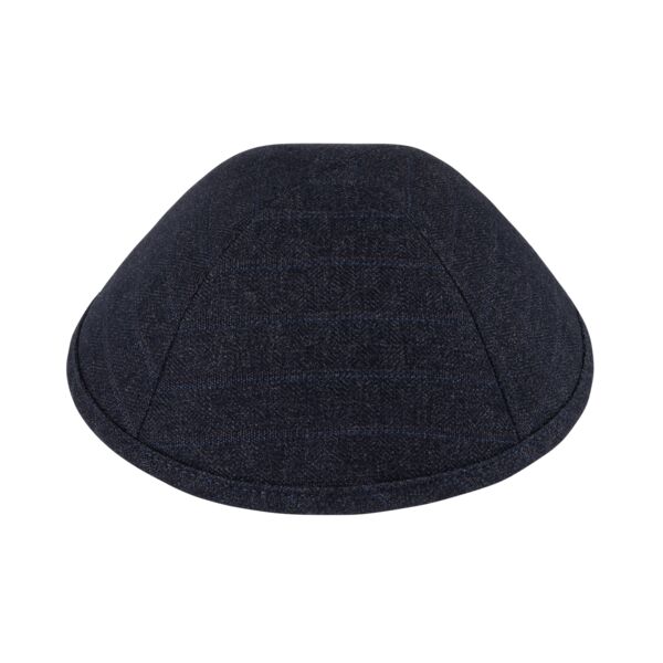 Navy Plaid Suit Yarmulka Thumbnail
