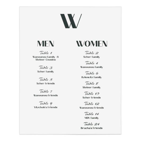 Printed Clear Acrylic Simcha Sign Thumbnail