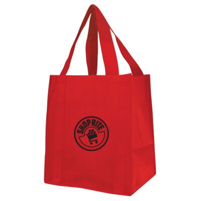 Jumbo Heavy Duty Non-Woven Grocery Tote (13"x15"x10") Thumbnail