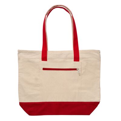 12 Oz. Cotton Canvas Zippered Tote Bag Thumbnail