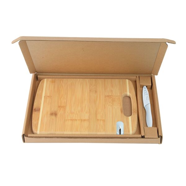 Bamboo Sharpen-It™ Cutting Board w/Knife Gift Box Set Thumbnail