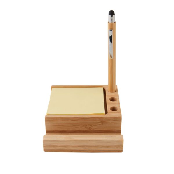 Bamboo Desk Organizer w/Phone Holder Thumbnail