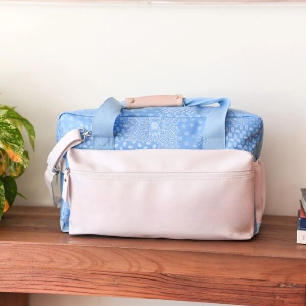 Paisley - Blue Cream Duffle Thumbnail