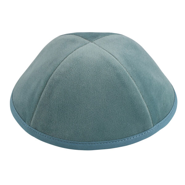 Sea Foam Velour Yarmulka Thumbnail