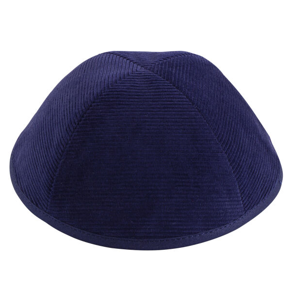 Navy Corduroy Yarmulka Thumbnail